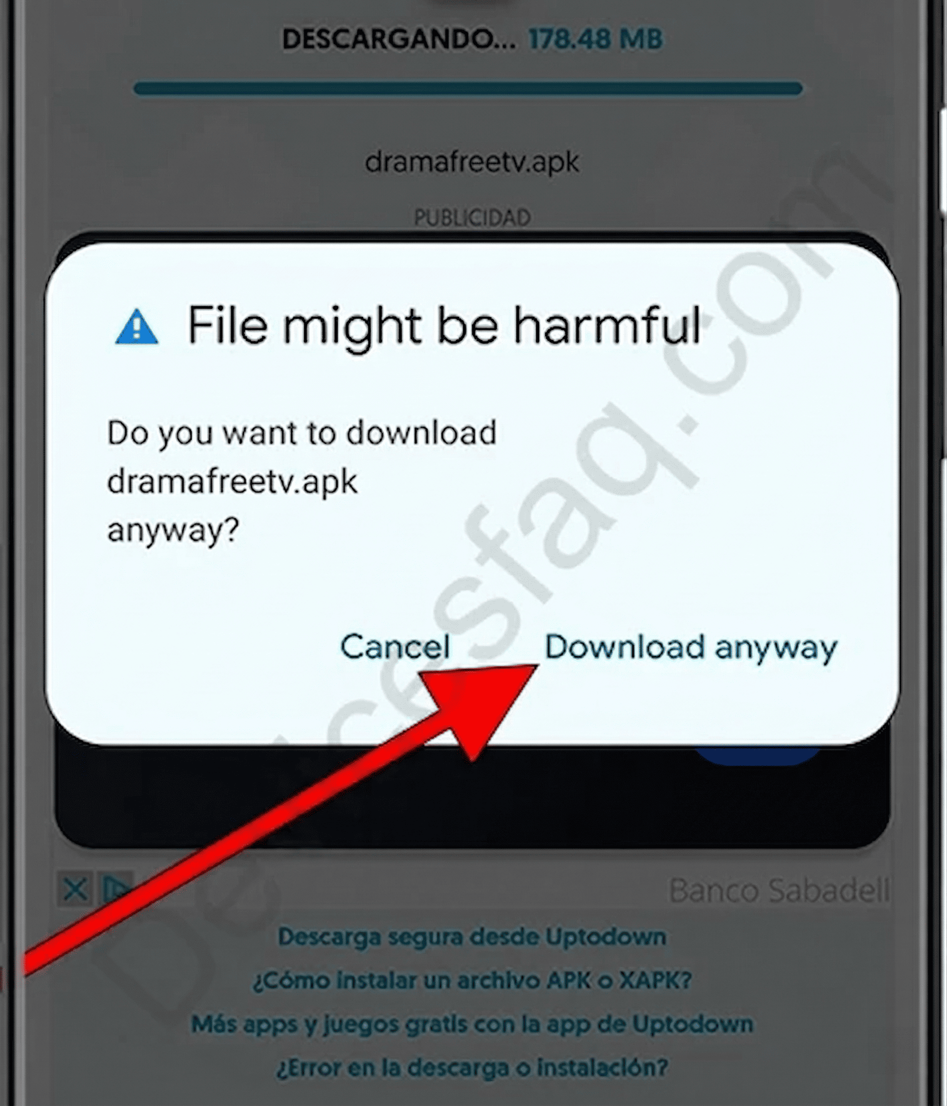Download APK confirmation